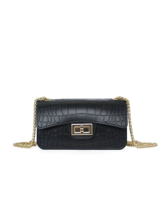 Most Wanted Usa Handbags - 🌺 Most Wanted Textured Jelly Crossbody Chain Bag in Black